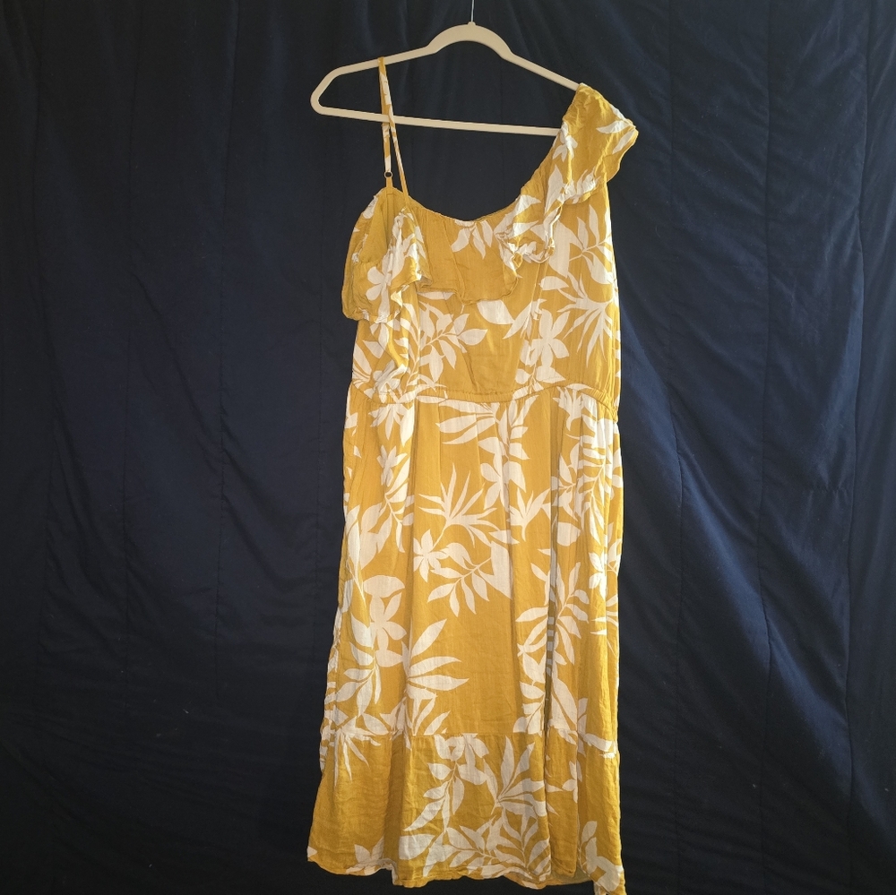 Old Navy Yellow One-Shoulder Sundress